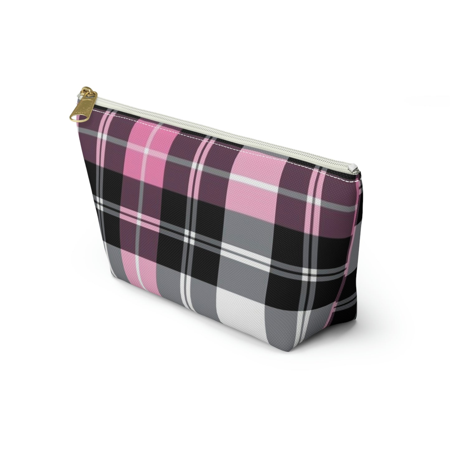 Pink Plaid Accessory Pouch