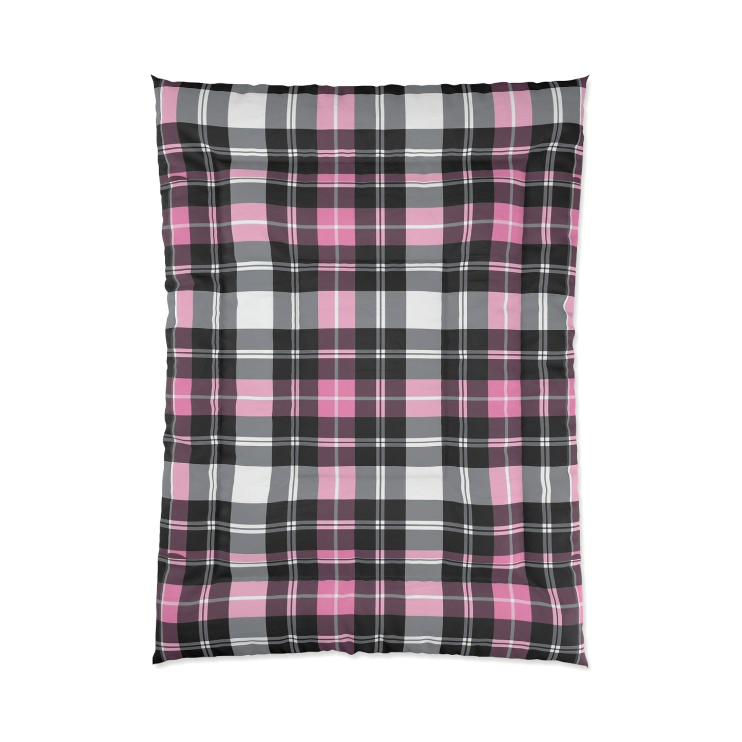 Pink Plaid Comforter