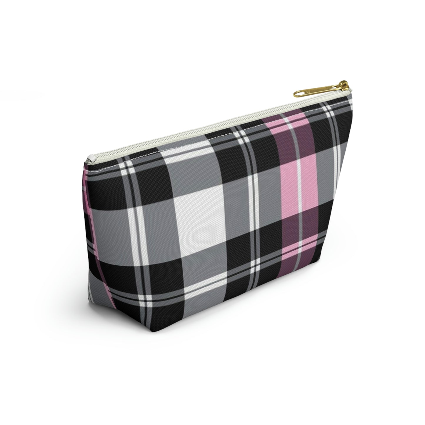 Pink Plaid Accessory Pouch