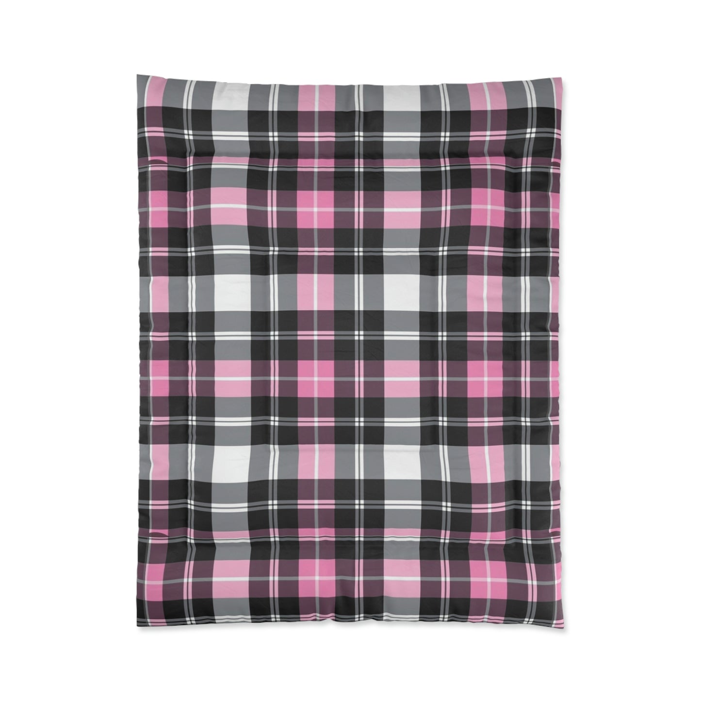 Pink Plaid Comforter