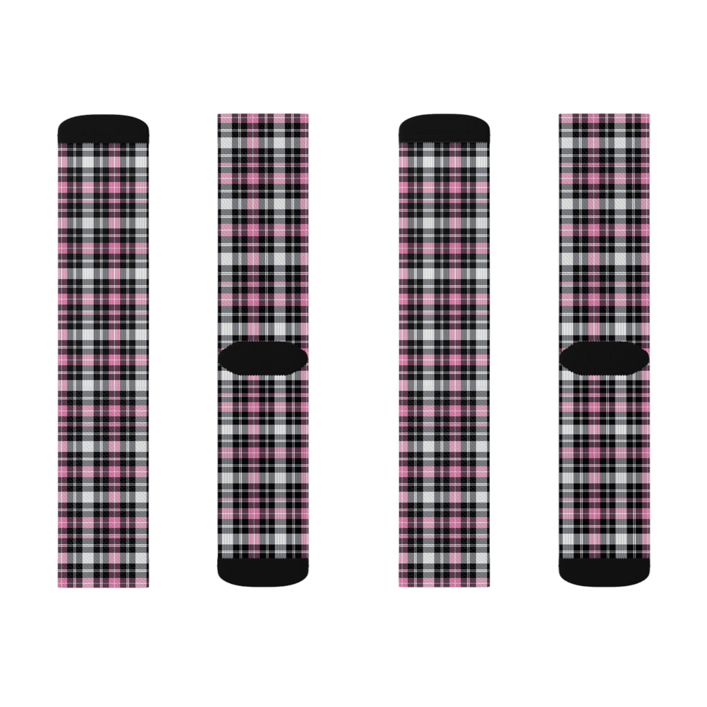 Pink Plaid Socks