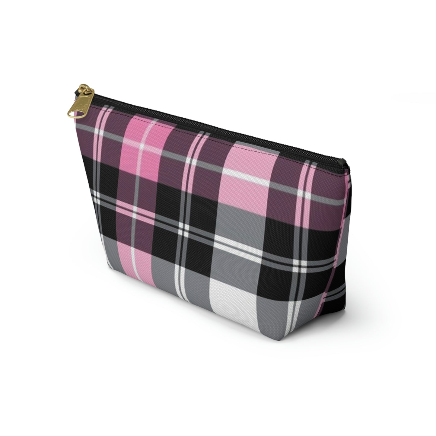 Pink Plaid Accessory Pouch