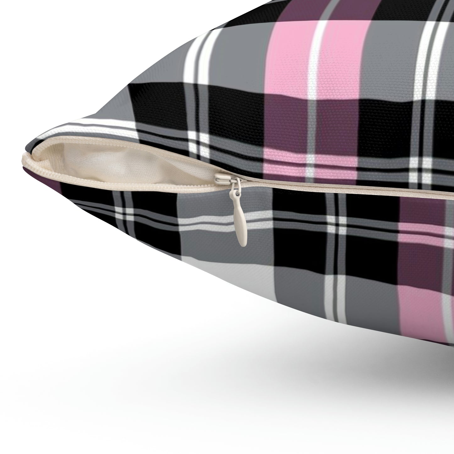 Pink Plaid Pillow