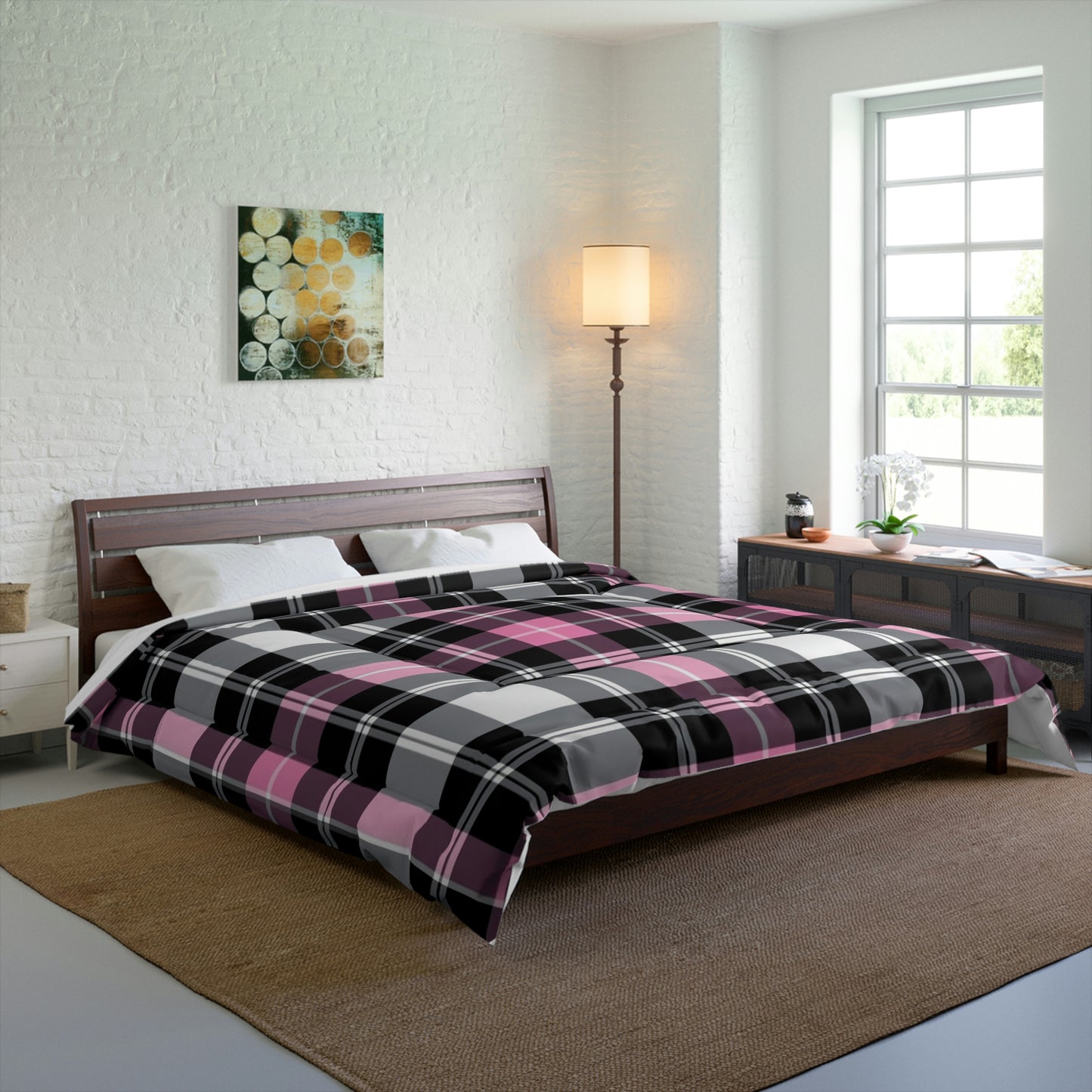 Pink Plaid Comforter