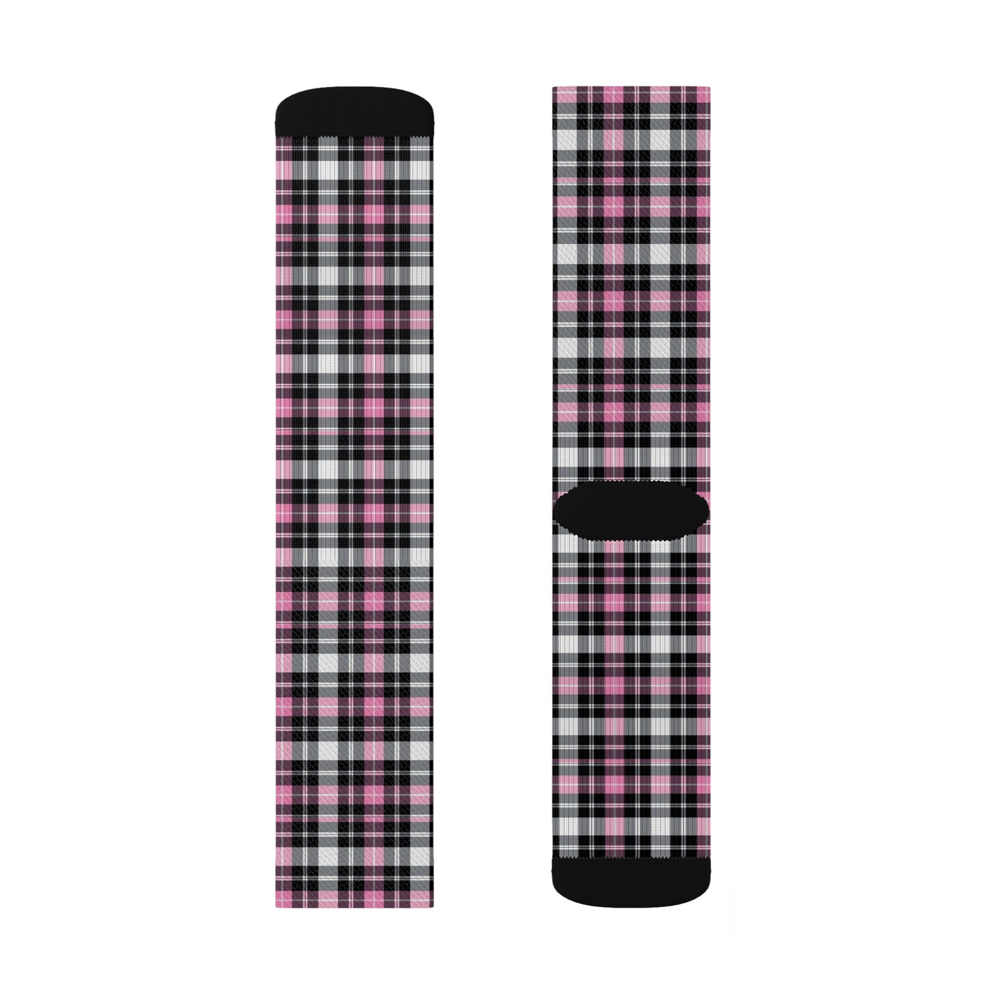 Pink Plaid Socks