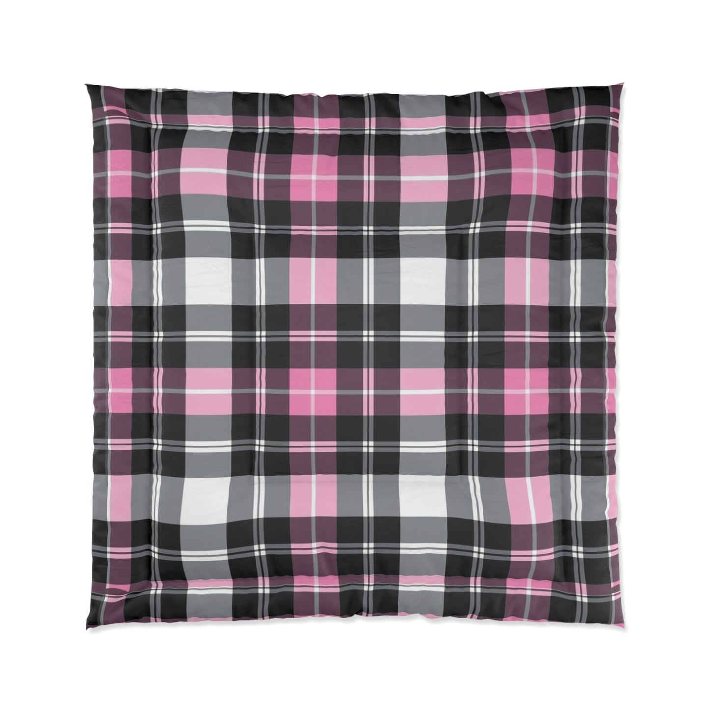 Pink Plaid Comforter