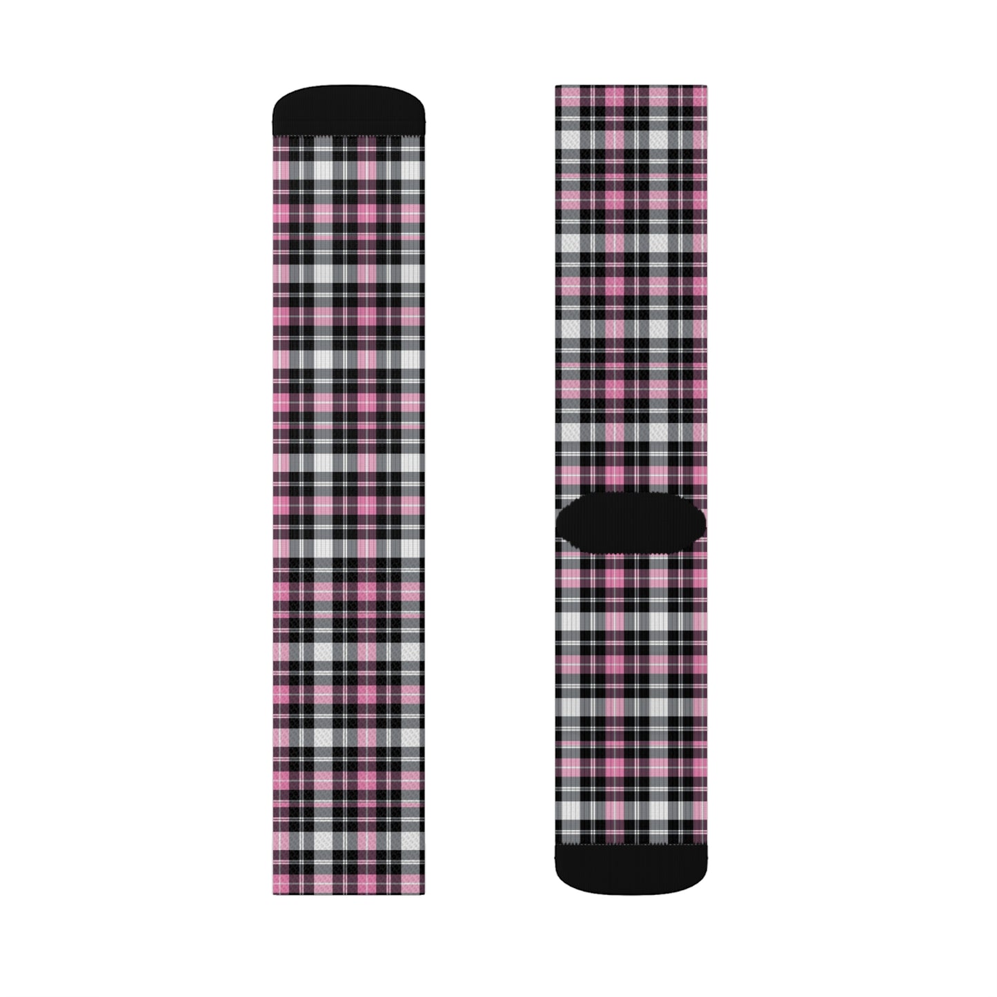 Pink Plaid Socks