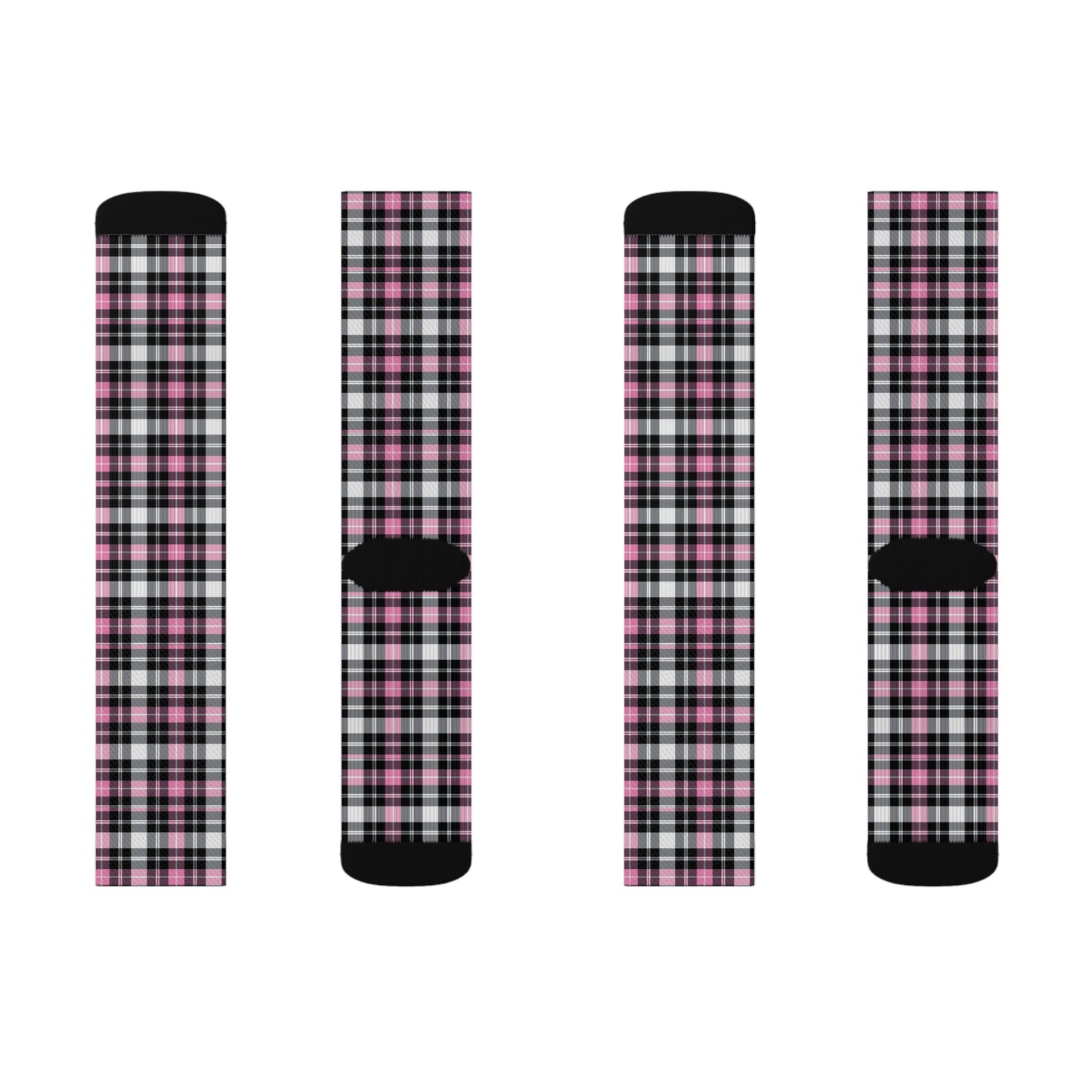 Pink Plaid Socks