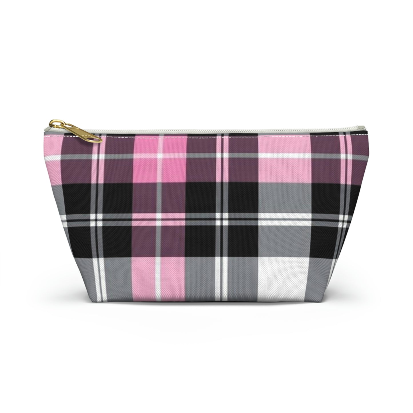 Pink Plaid Accessory Pouch