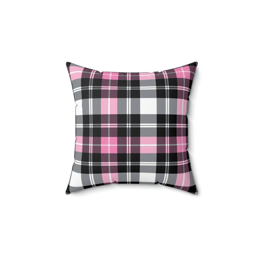 Pink Plaid Pillow