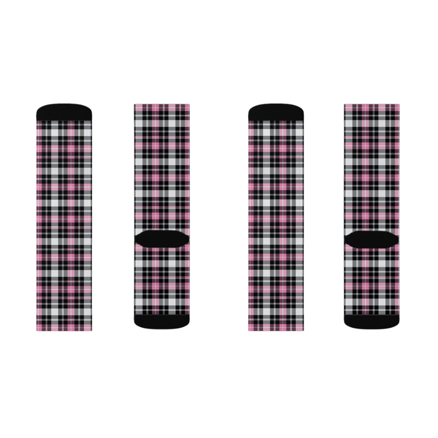 Pink Plaid Socks