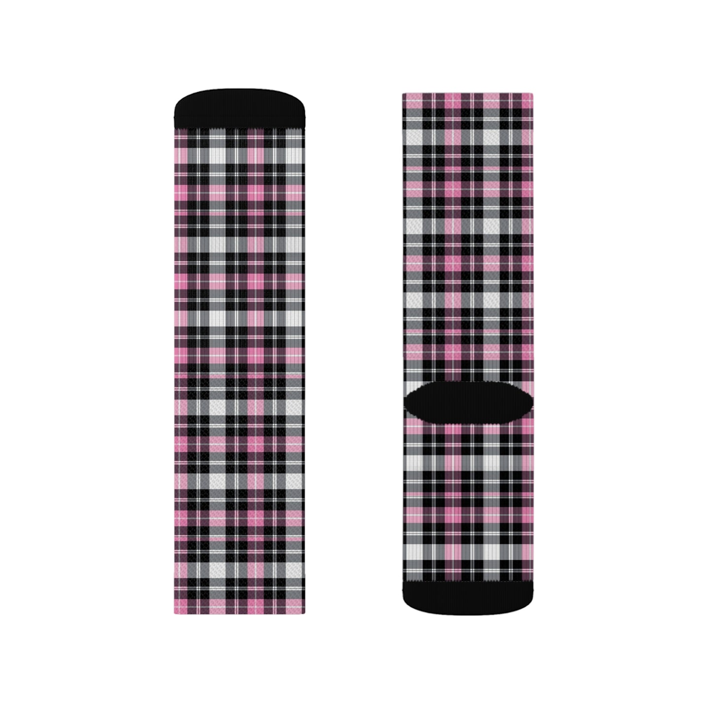 Pink Plaid Socks