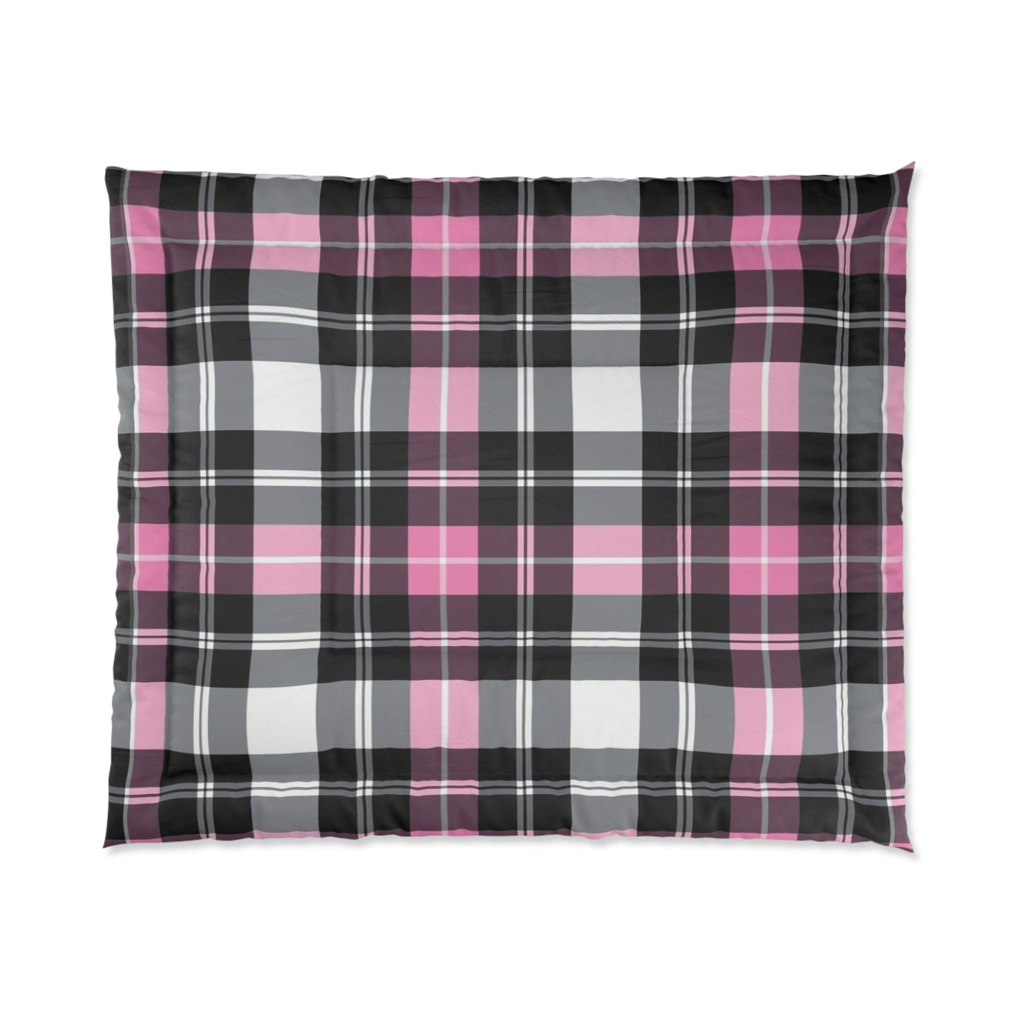 Pink Plaid Comforter