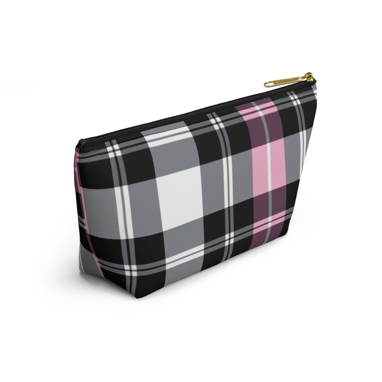 Pink Plaid Accessory Pouch