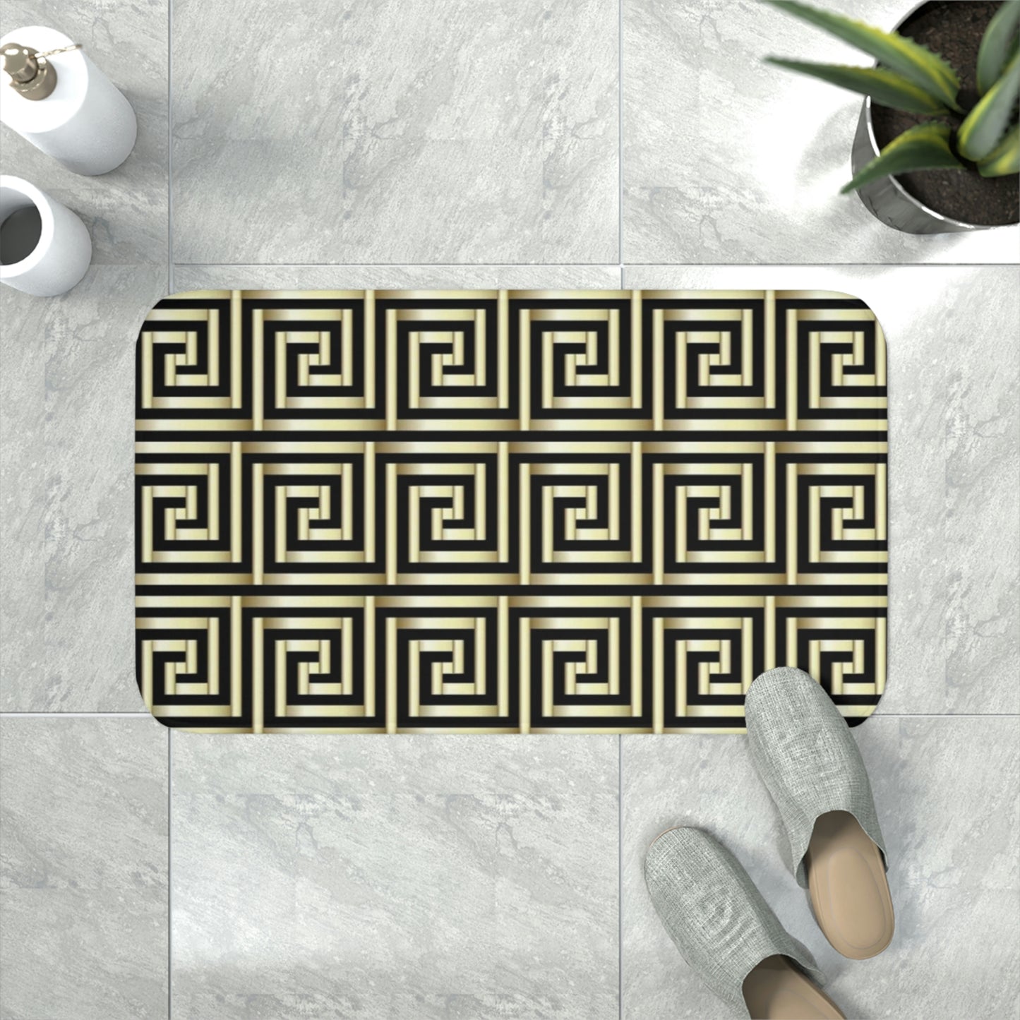 Greek Designer Memory Foam Bath Mat